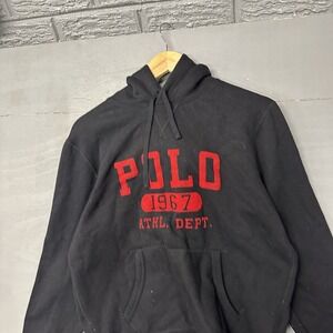 Polo Ralph Lauren Hoodie Mens M Blue Pullover 1967 Long Sleeve Graphic Logo